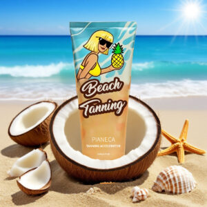 Beach tanning lotion for golden bronze summer glow