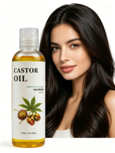 Botanical castor oil for hair and scalp care routines