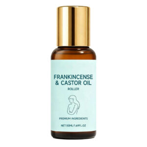 Frankincense and castor oil roller for botanical skincare