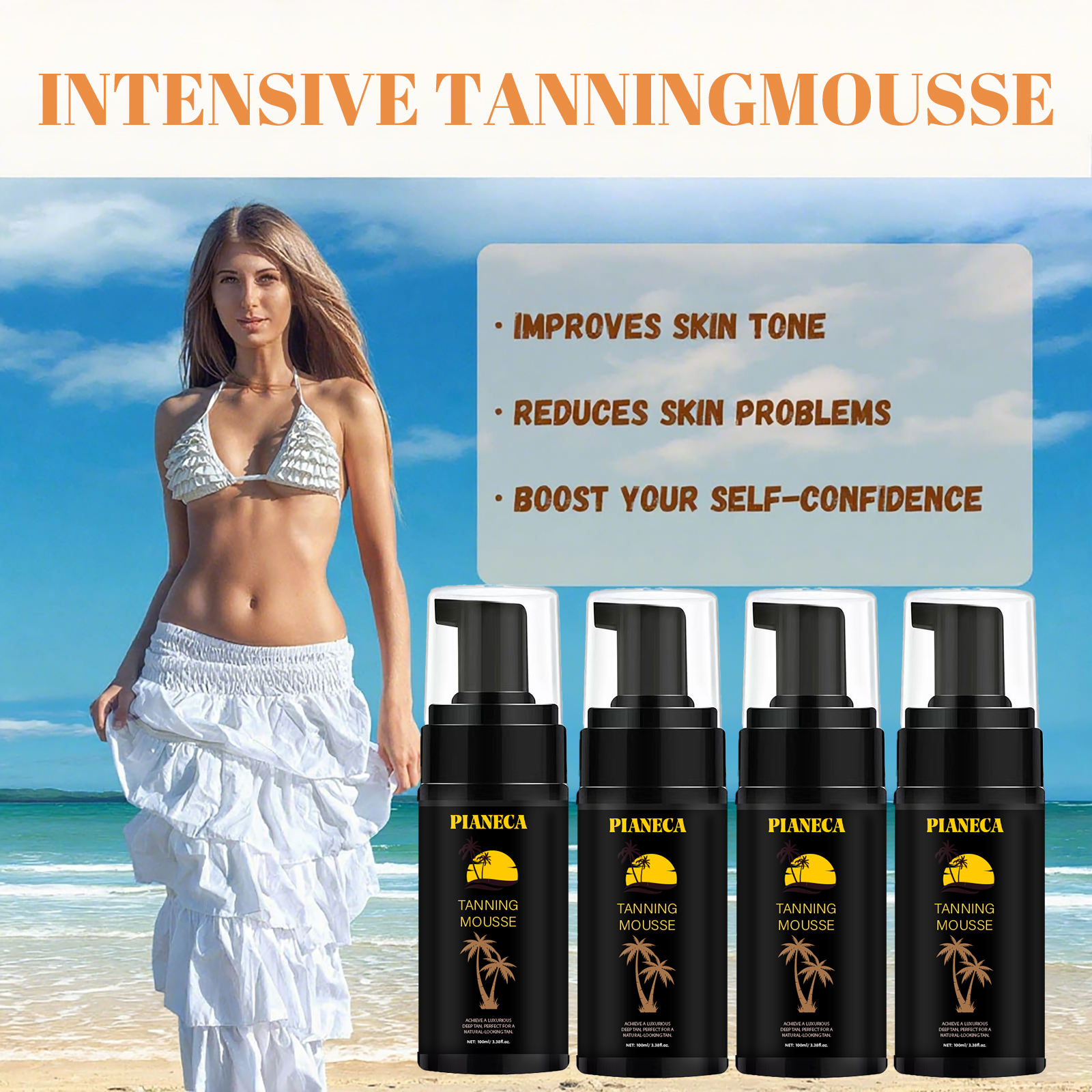 natural tanning mousse – lightweight self tan foam for face & body natural tanning mousse – lightweight self tan foam for face & body