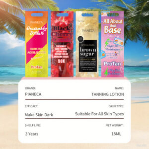 bronze glow tanning sachets – single use indoor & outdoor tanning lotion