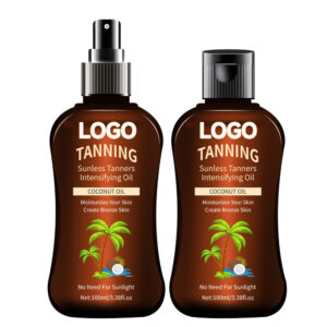 tanning intensifying oil | coconut sunless tanner for deep bronze